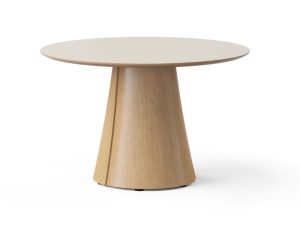 Botany Round Meeting Table with Wooden Base